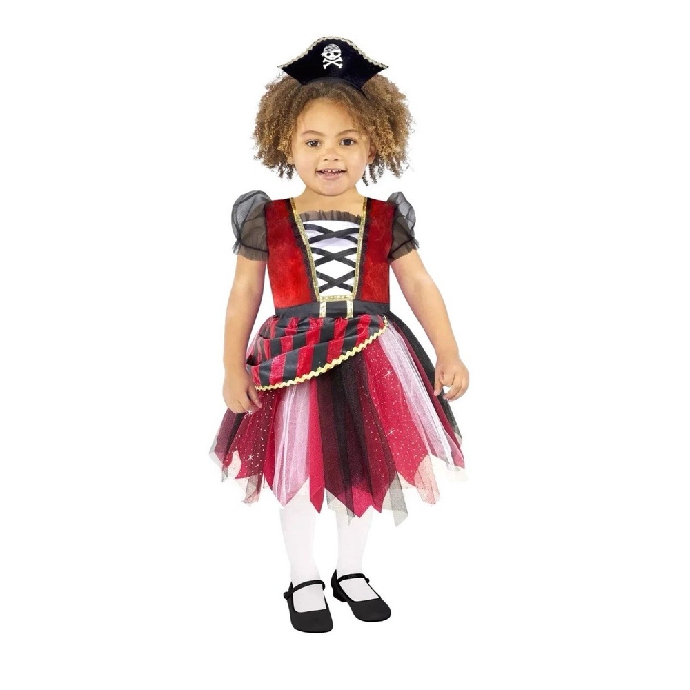 Pirate Costume Dress w headband 6-12 mths Halloween infant dress-up High Sea